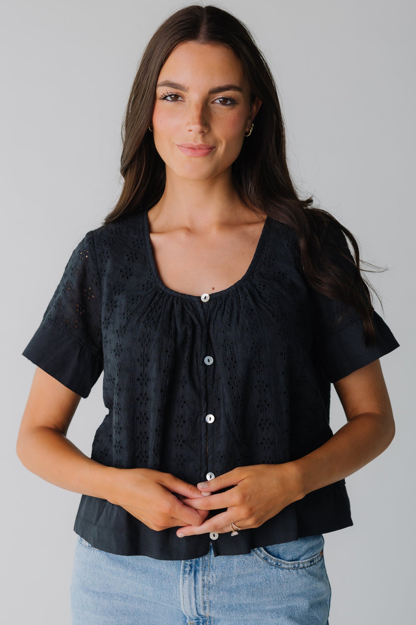 Forever Eyelet Top WOMEN'S TOP In February 