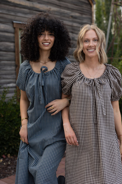 Brass & Roe Gingham Bow Dress – Called to Surf