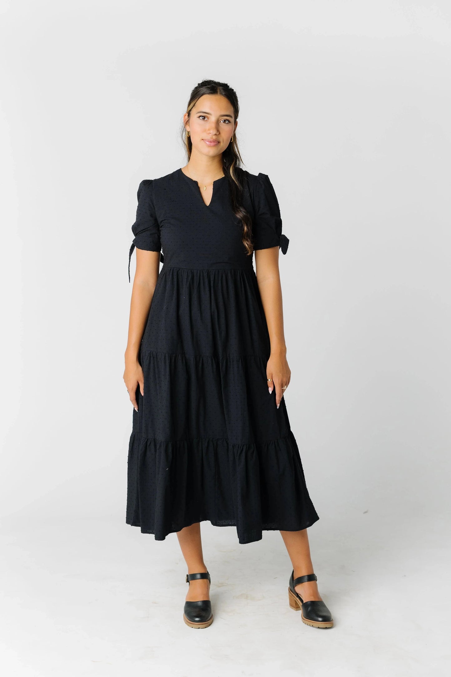 Brass & Roe Claire Tie-Sleeve Dress WOMEN'S DRESS brass & roe Black XXXL 