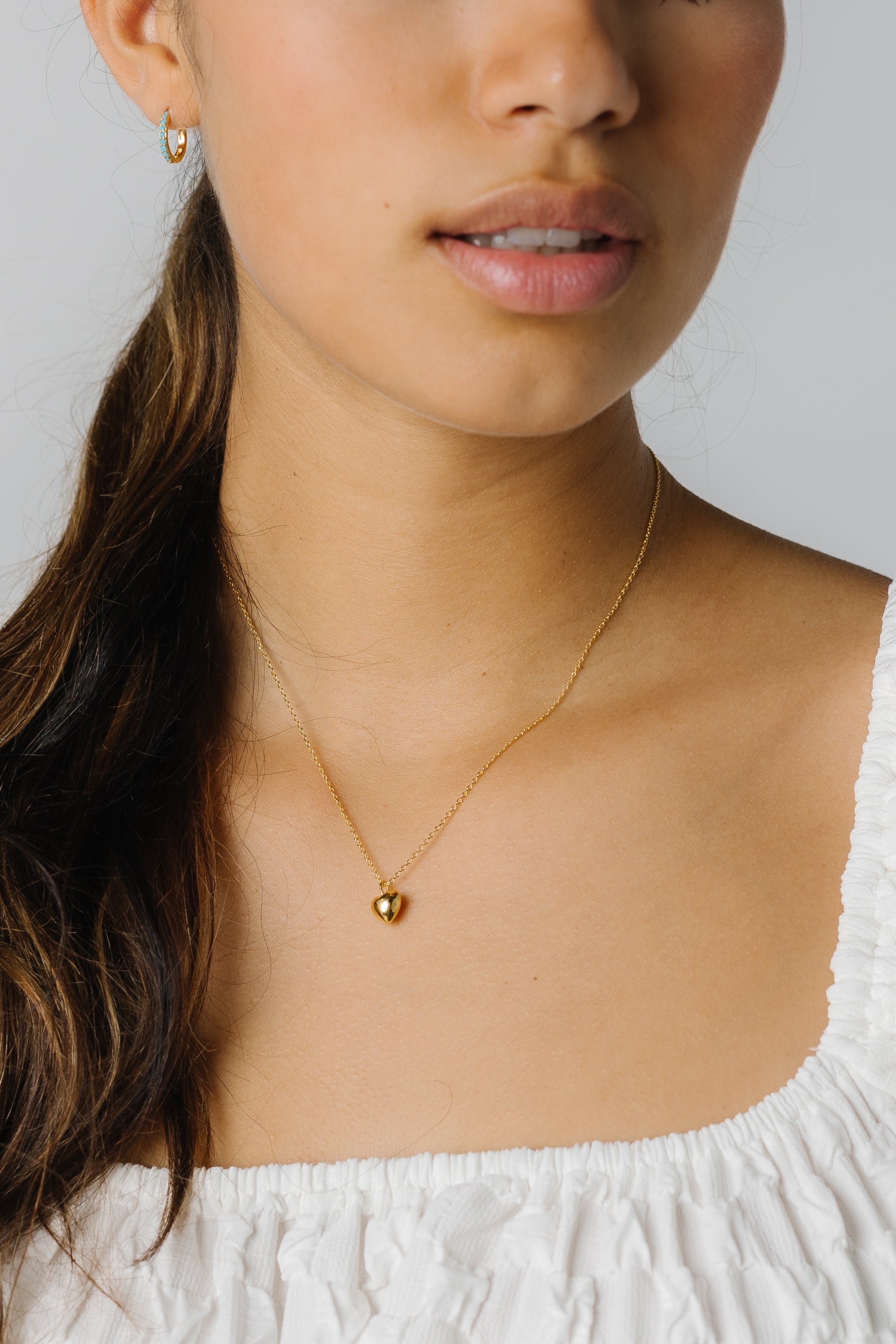 Cove Solid Petite Heart Necklace WOMEN'S NECKLACE Cove Accessories 