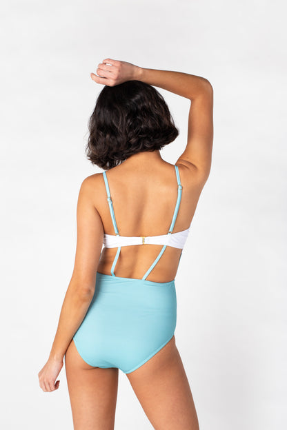 Lumi The Color Block 3 Stripe - Seafoam WOMEN'S SWIM ONEPIECE Lumi 