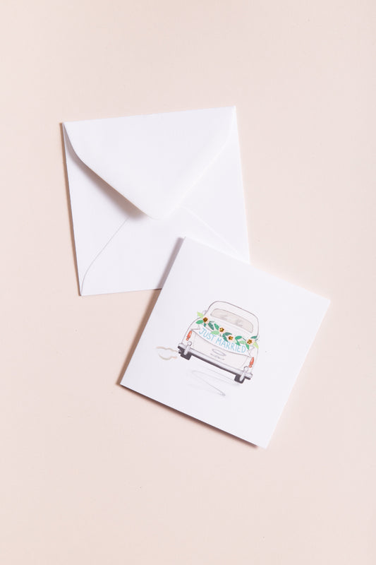 Just Married - White Gift Card CARDS Karen Adams 