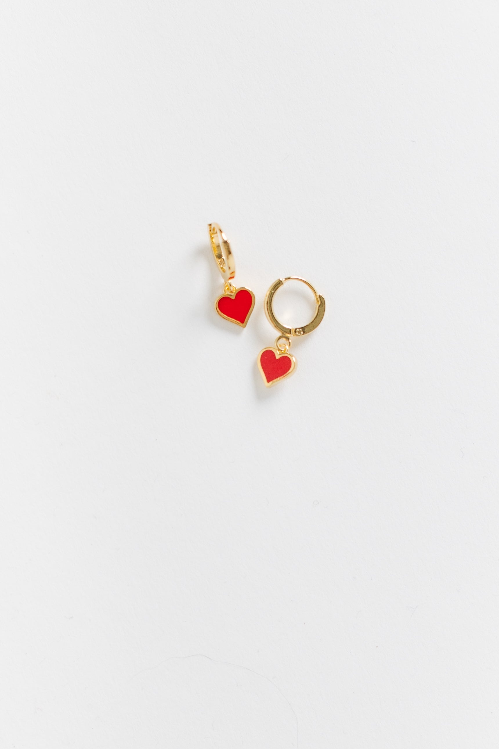 Cove Huggie Hearts WOMEN'S EARINGS Cove Accessories Red OS 