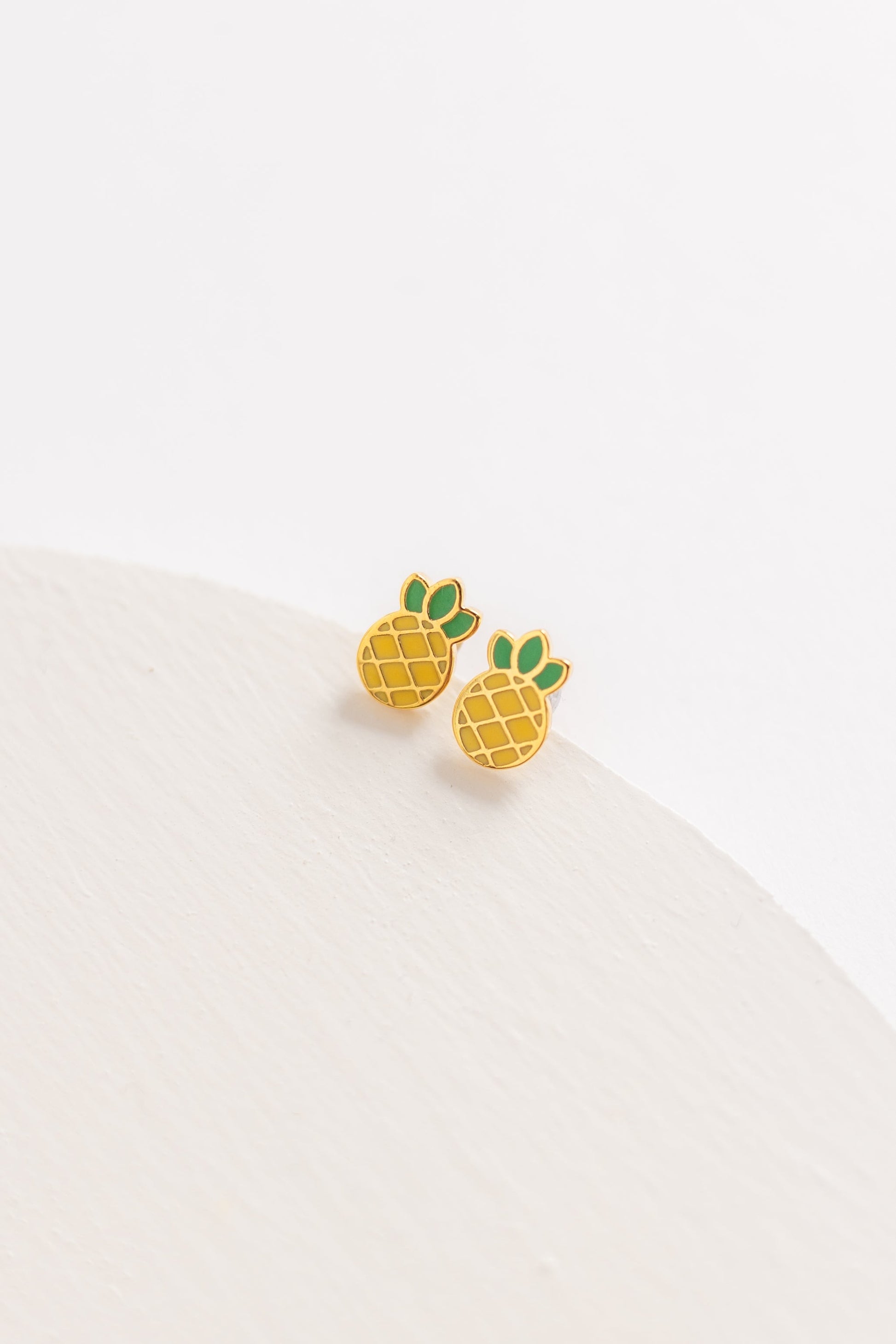 Cove Pineapple Stud Earrings WOMEN'S EARINGS Cove Accessories Yellow OS 