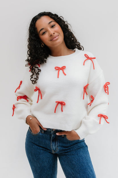 Red Bow Sweater