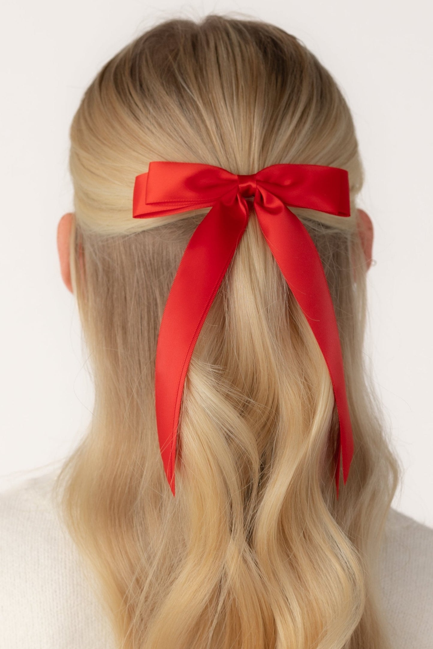 Cove Dressy Petite Double Bow WOMEN'S HAIR ACCESSORY Cove Accessories Red 4.75"w x 7"l 