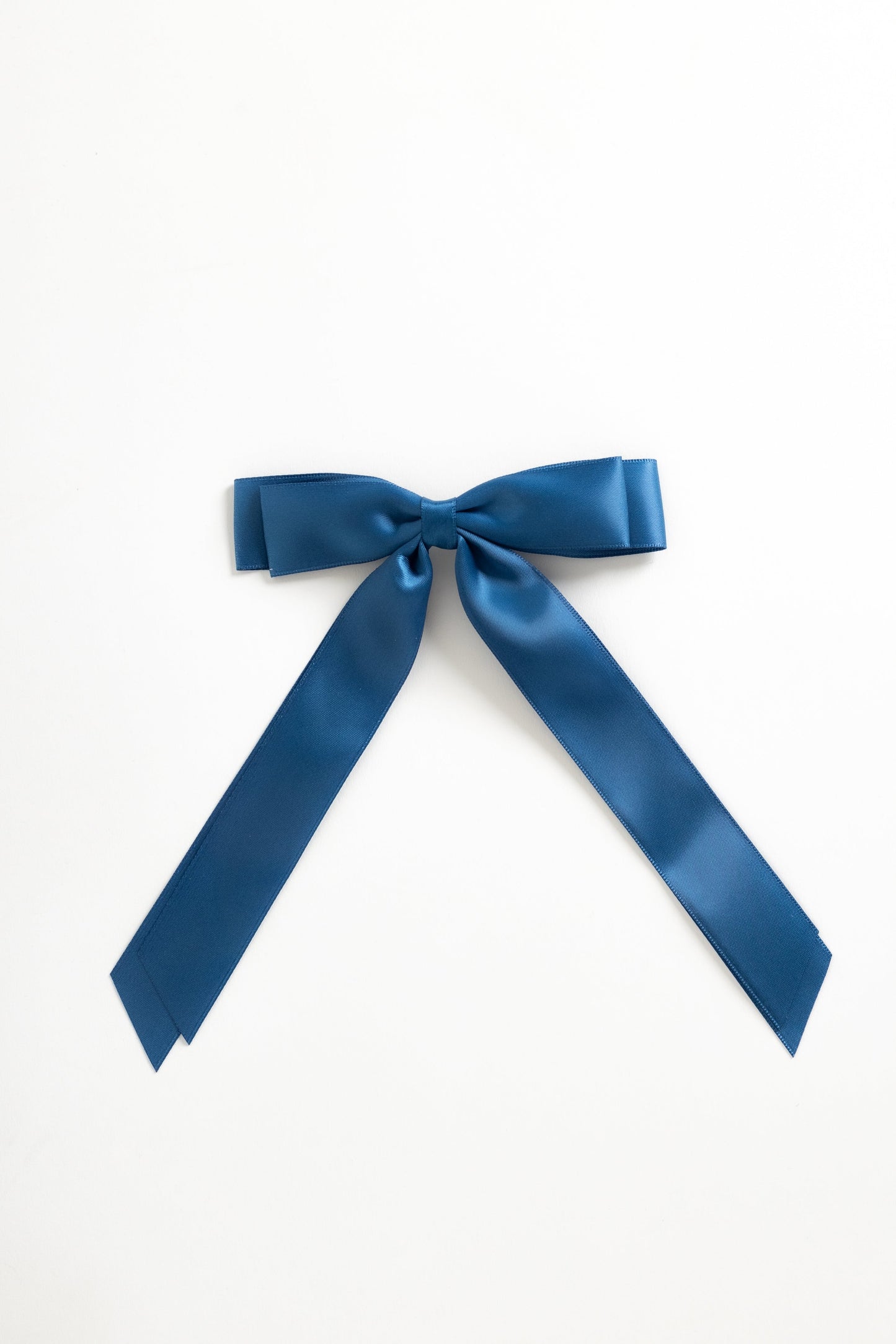 Cove Dressy Petite Double Satin Bow WOMEN'S HAIR ACCESSORY Cove Accessories Dusty Blue 4.75"w x 7"l 