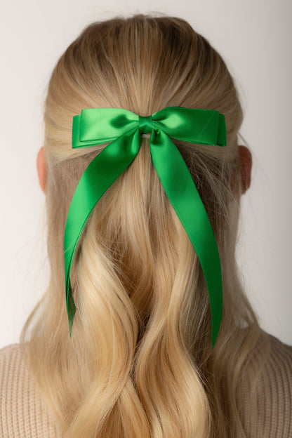 Cove Dressy Petite Double Bow WOMEN'S HAIR ACCESSORY Cove Accessories Green 4.75"w x 7"l 