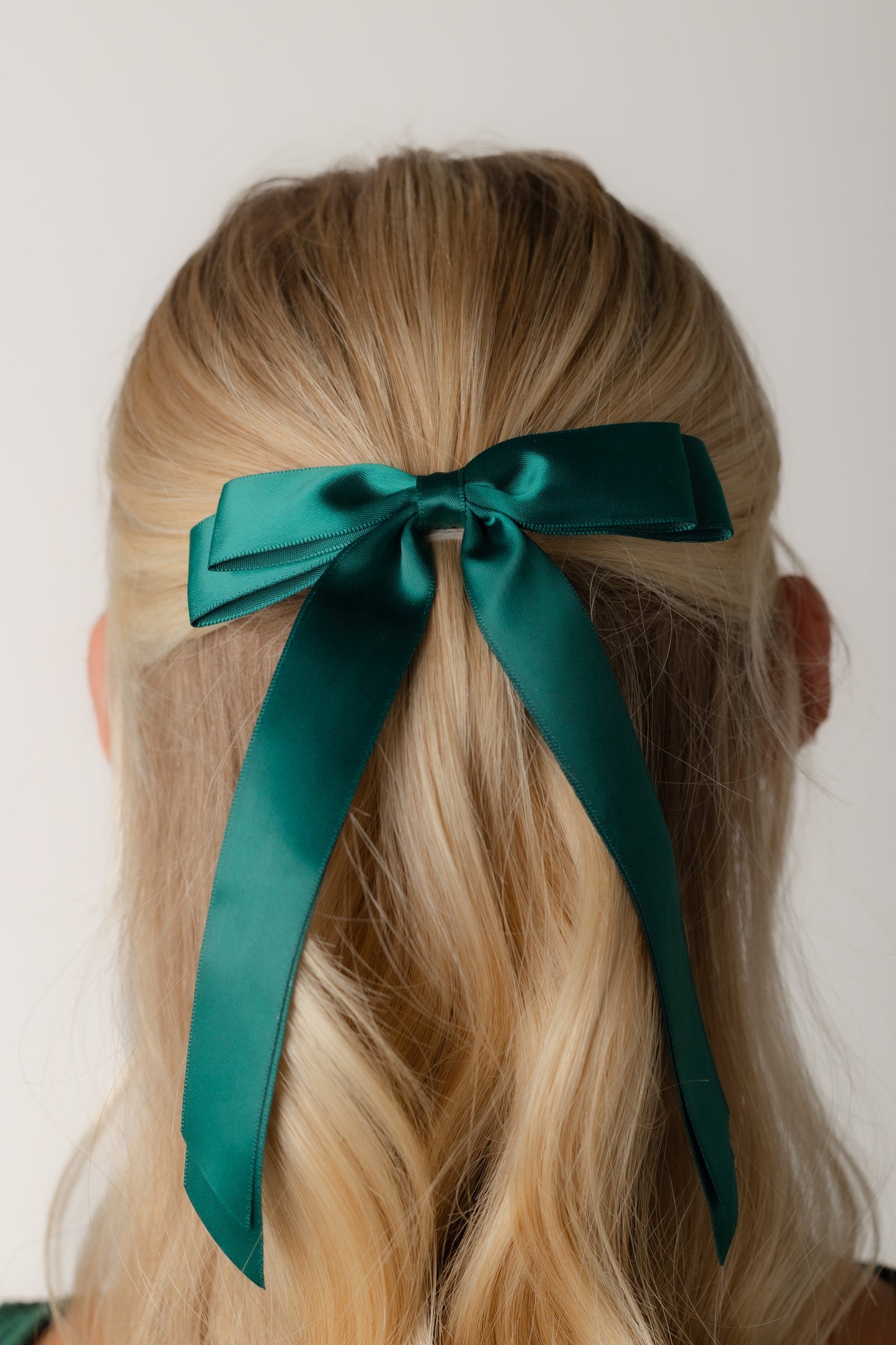 Cove Dressy Petite Double Bow WOMEN'S HAIR ACCESSORY Cove Accessories Jewel Green 4.75"w x 7"l 