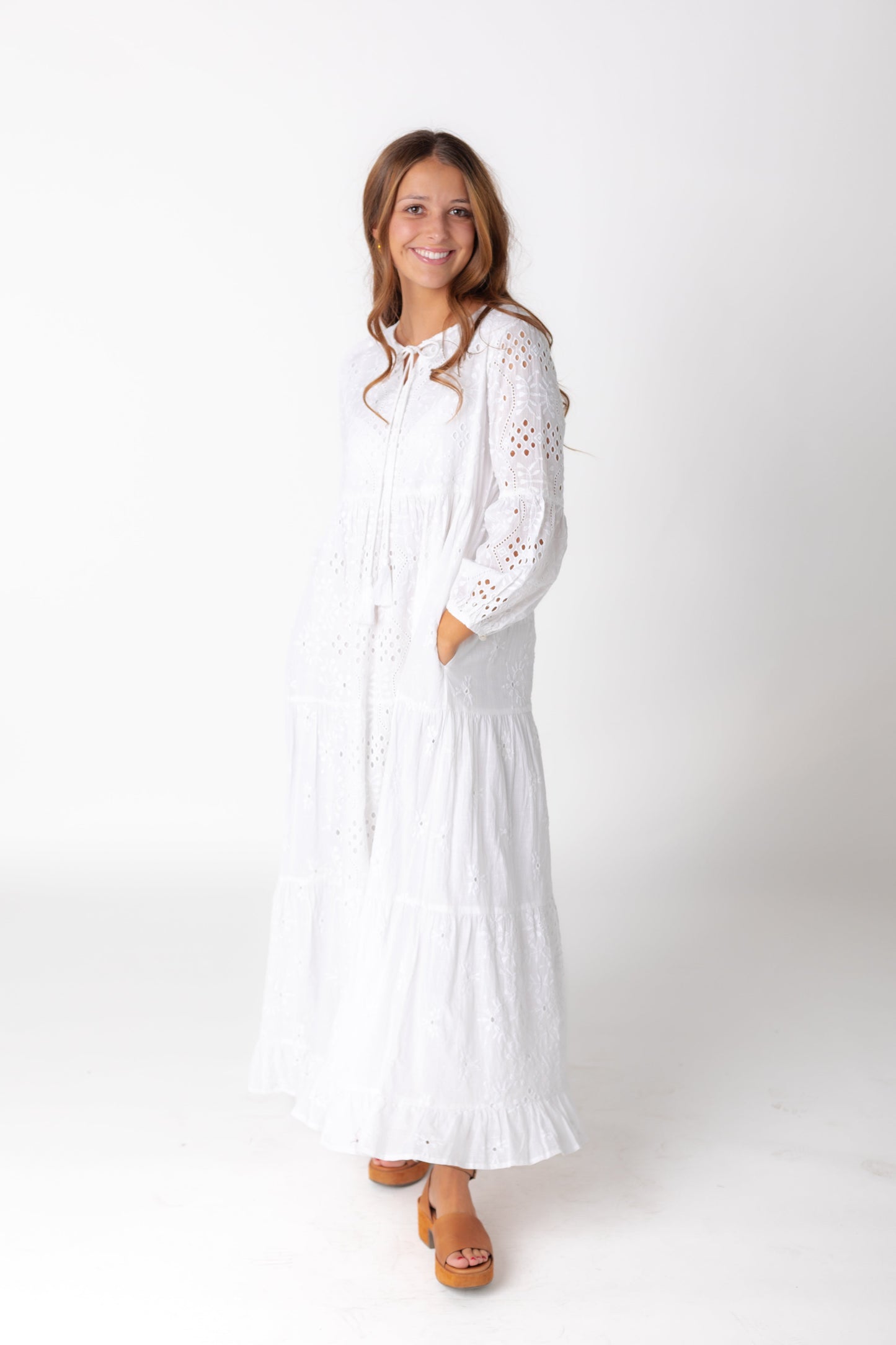 Citrus Nila Eyelet Dress - White WOMEN'S DRESS Citrus 