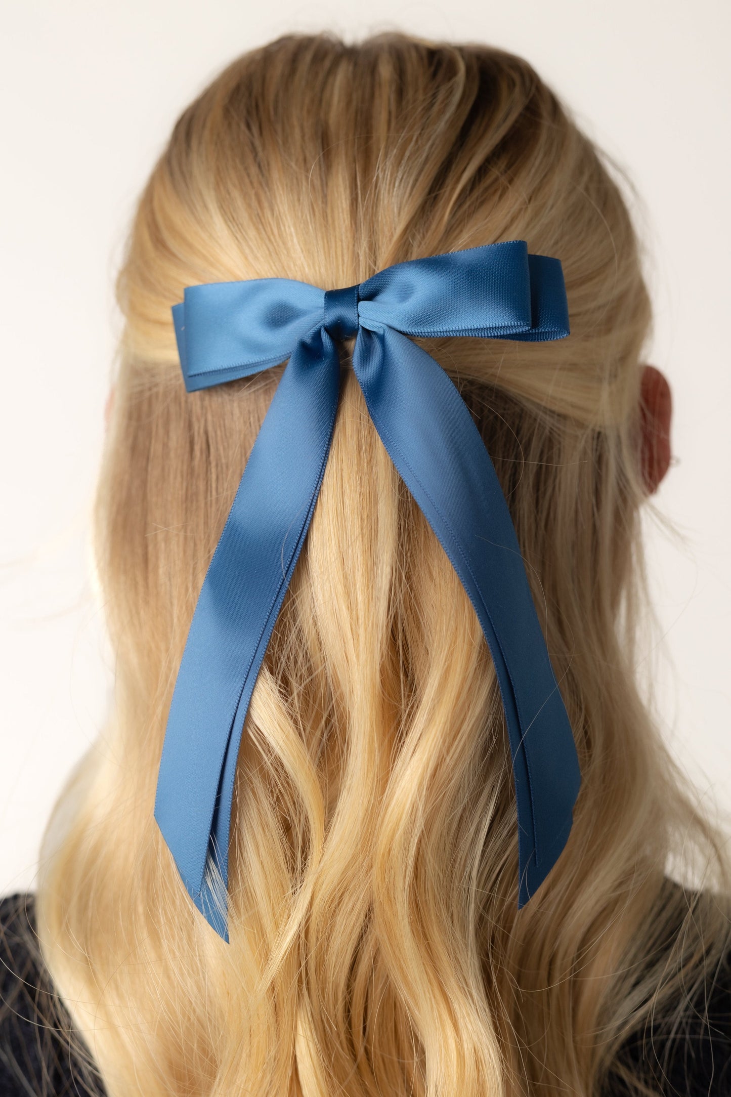 Cove Dressy Petite Double Bow WOMEN'S HAIR ACCESSORY Cove Accessories Jewel Blue 4.75"w x 7"l 