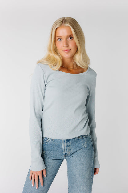 Pointelle Long Sleeve Top WOMEN'S TOP Things Between 