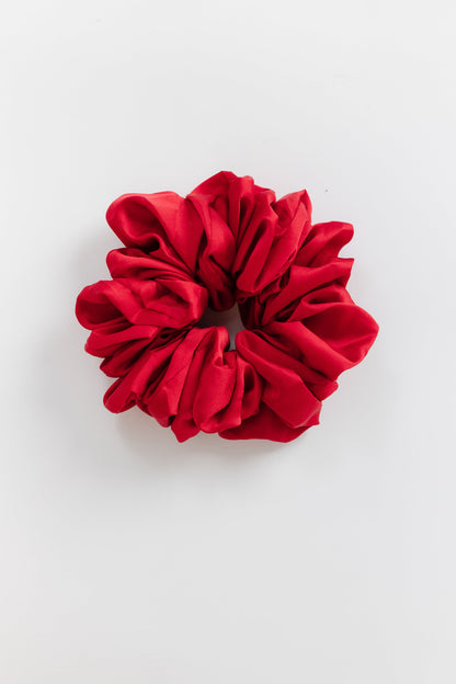 Cove Satin Chiffon Jumbo Scrunchie WOMEN'S HAIR ACCESSORY Cove Accessories Red 17cm 