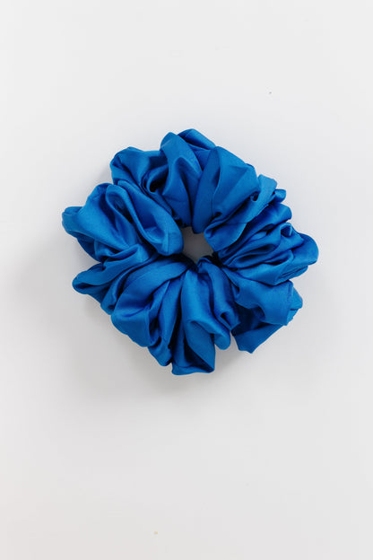 Cove Satin Chiffon Jumbo Scrunchie WOMEN'S HAIR ACCESSORY Cove Accessories Royal Blue 17cm 