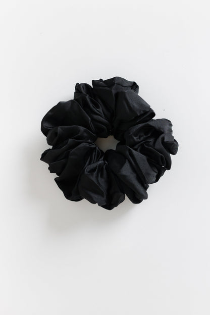 Cove Satin Chiffon Jumbo Scrunchie WOMEN'S HAIR ACCESSORY Cove Accessories Black 17cm 