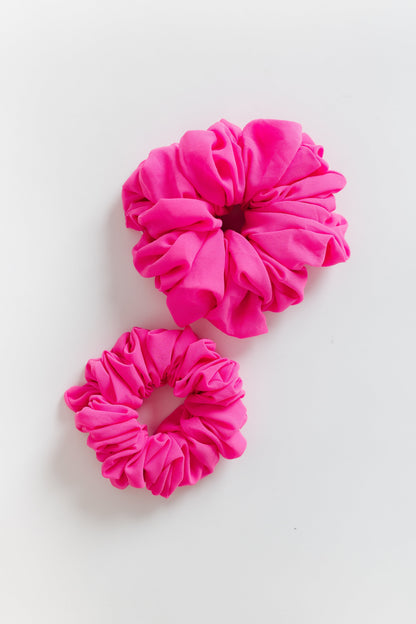 Cove Chiffon Jumbo Scrunchie WOMEN'S HAIR ACCESSORY Cove Accessories Bright Pink 17cm 