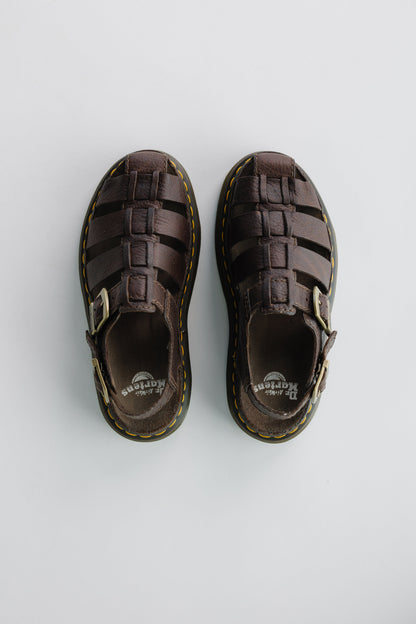 Dr Martens Wrenlie Dark Brown Grizzly WOMEN'S SHOES Dr Martens Dark Brown 4 