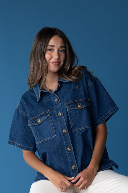 Josie Denim Blouse WOMEN'S TOP Wishlist 
