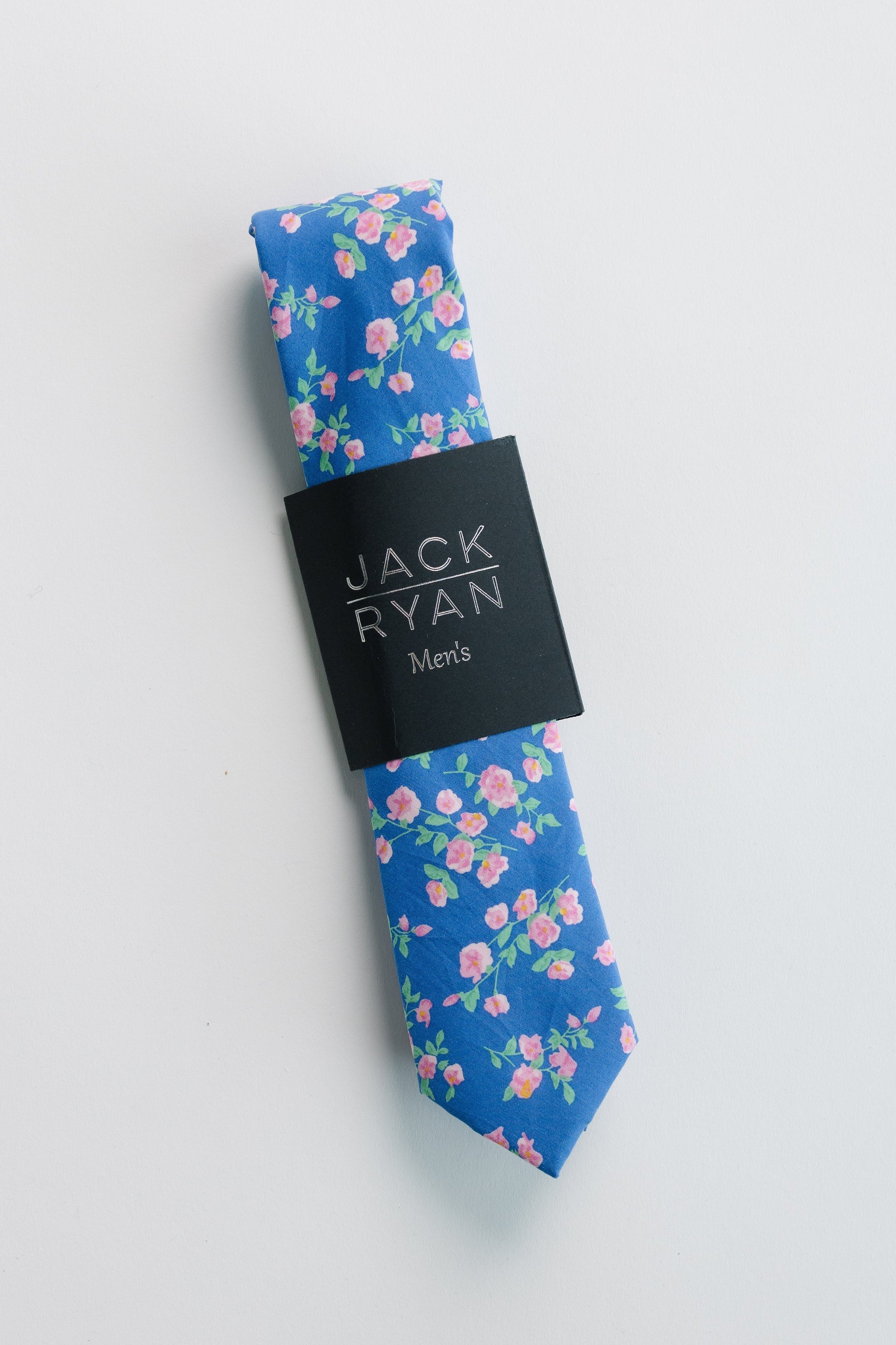 Jack Ryan Summer Ties MEN'S TIE JACK RYAN Blue Floral Men's - 58" x 2.5" 