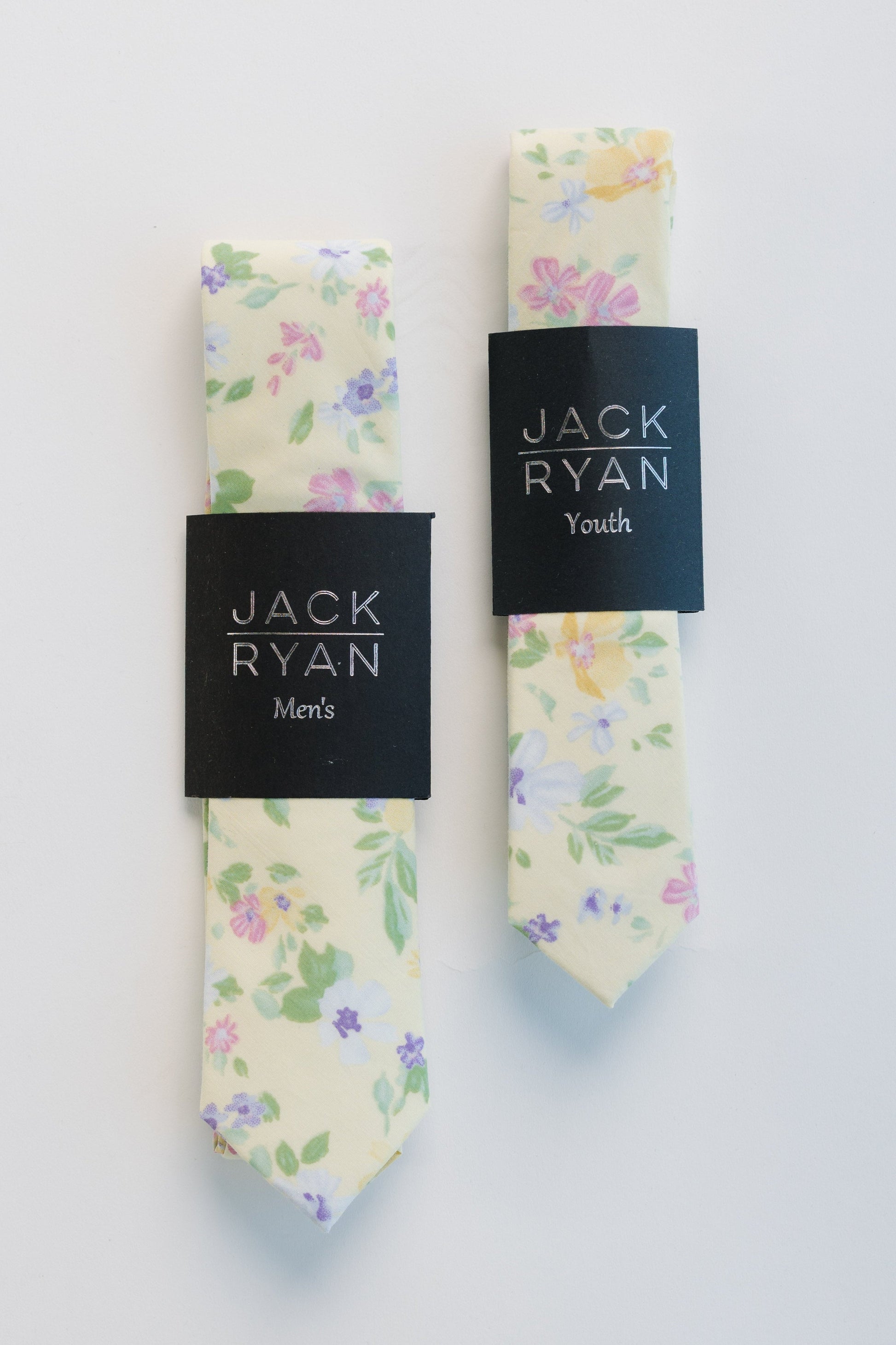Jack Ryan Spring Ties MEN'S TIE JACK RYAN Lt Yellow Floral Men's - 58" x 2.5" 