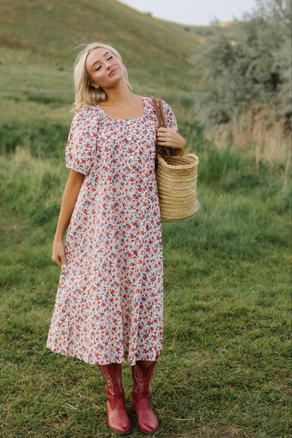 Citrus The Talia Dress WOMEN'S DRESS Citrus Red Floral Print XS 