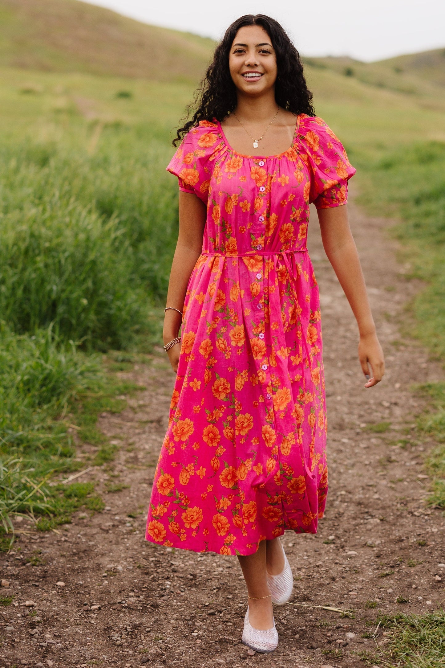 Button Down Midi Dress WOMEN'S DRESS Citrus 