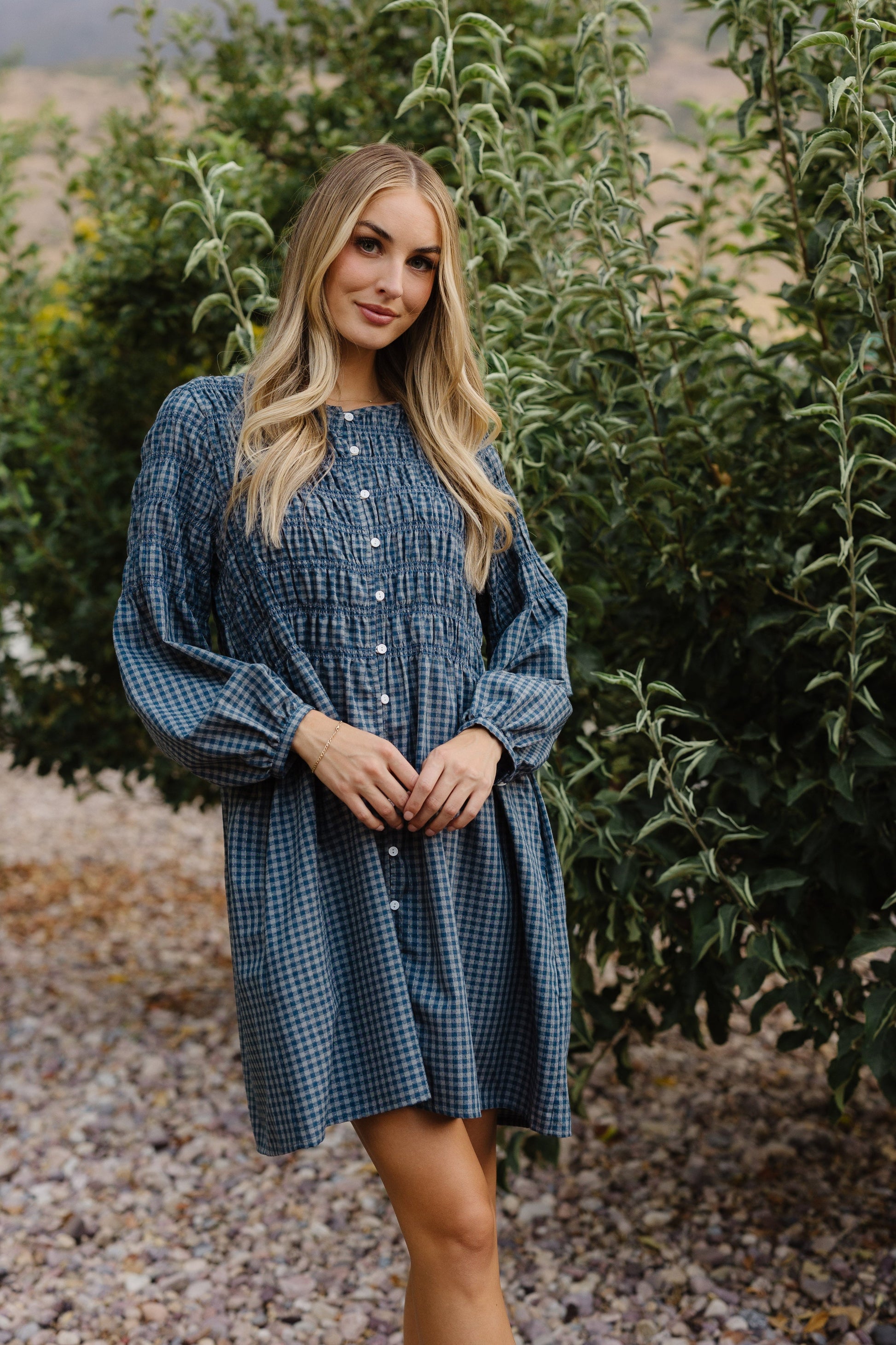 Brass & Roe Talia Smocked Dress WOMEN'S DRESS brass & roe 