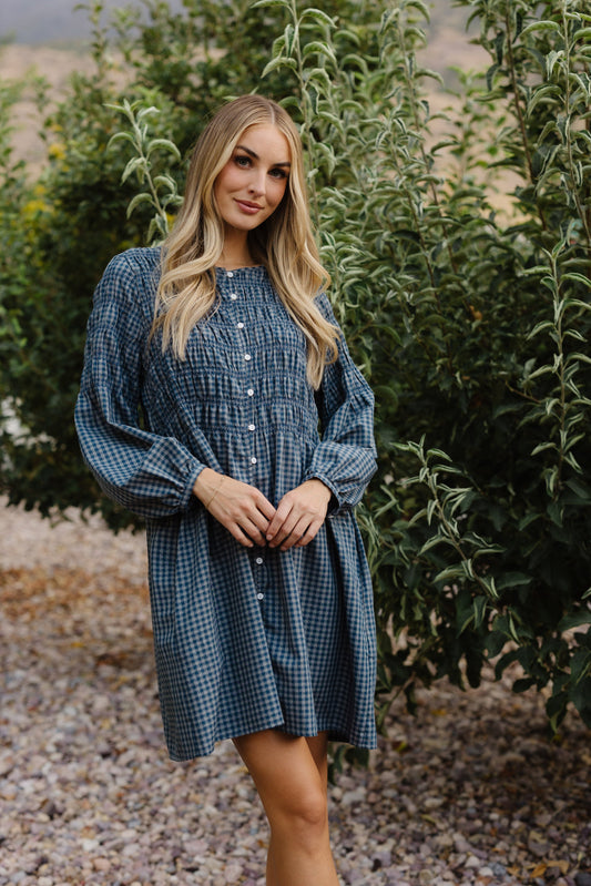 Brass & Roe Talia Smocked Dress WOMEN'S DRESS brass & roe 