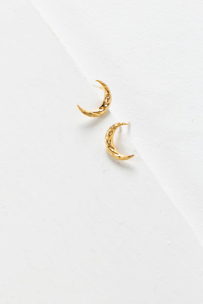 Gold Moon Earrings WOMEN'S EARINGS Cove Gold Plated OS 