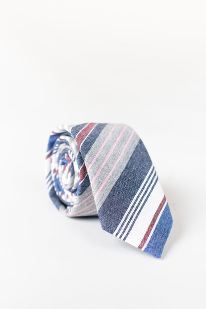 The Samuel Tie MEN'S TIE JACK RYAN Blue Stripe Men's 