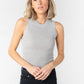 Dressed Up Knit Layering Tank - Heather Grey WOMEN'S TANK TOP Be Cool 