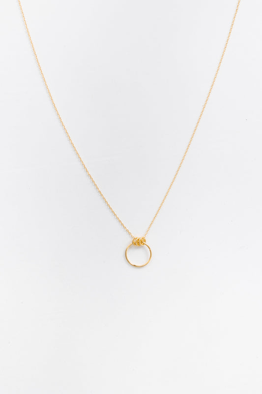 Lakeside Gold Circle Necklace WOMEN'S NECKLACE Cove Gold Plated 16" 
