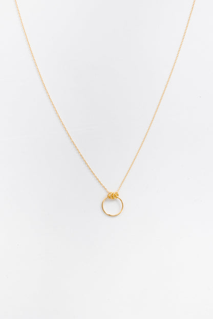 Lakeside Gold Circle Necklace WOMEN'S NECKLACE Cove Gold Plated 16" 