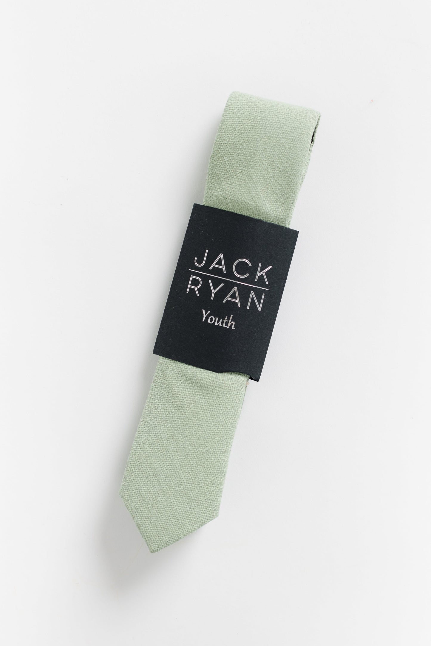 Jack Ryan Solid Collection MEN'S TIE JACK RYAN Sage Youth 48"L x 2"W 
