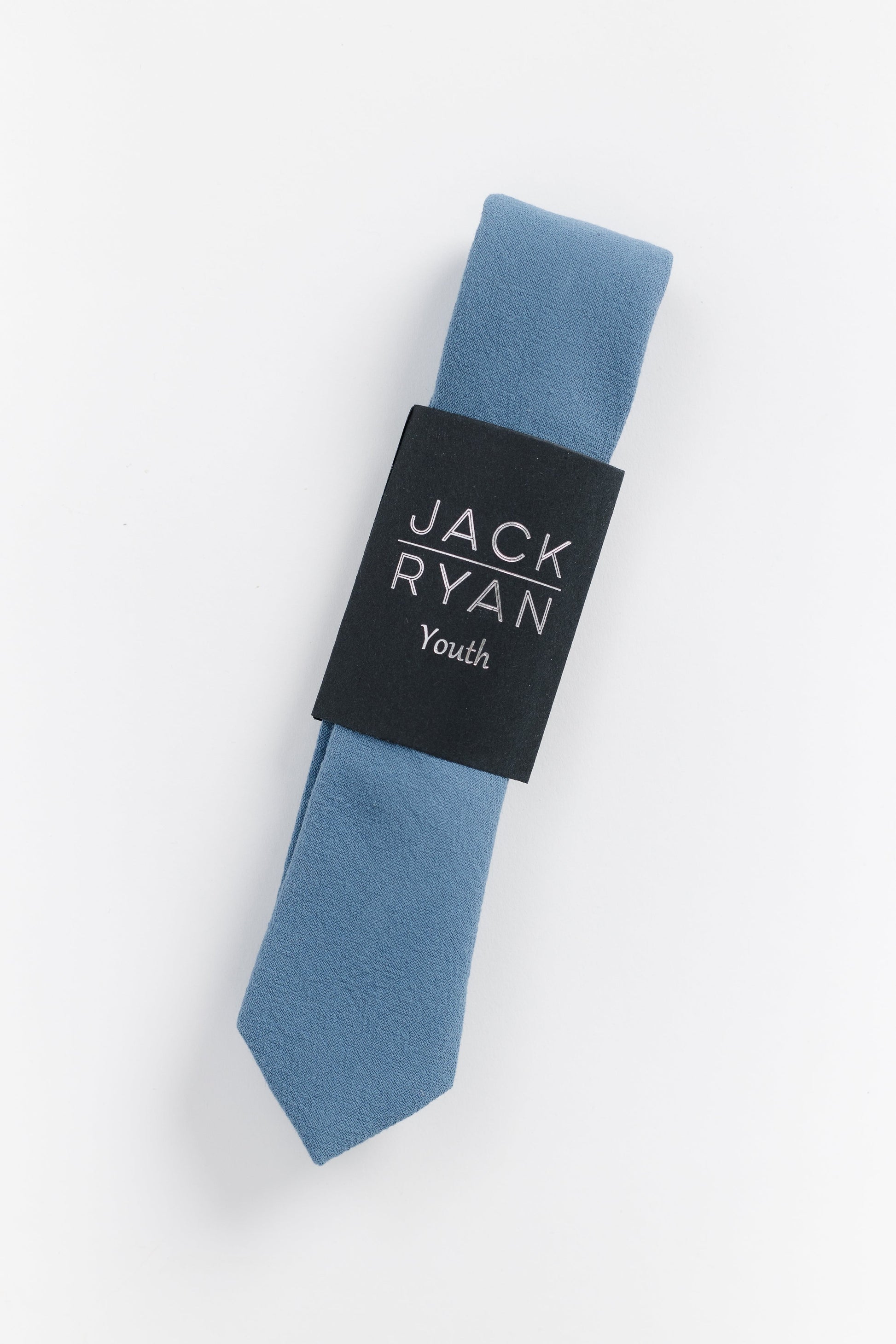 Jack Ryan Solid Collection MEN'S TIE JACK RYAN Dusty Blue Youth 48"L x 2"W 