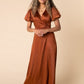 Ava Satin Dress-Rust WOMEN'S DRESS Arbor 