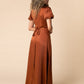 Ava Satin Dress-Rust WOMEN'S DRESS Arbor 
