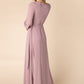 Adalene Pleated Wrap Dress-Dusty Pink Bridesmaid Dress Arbor 
