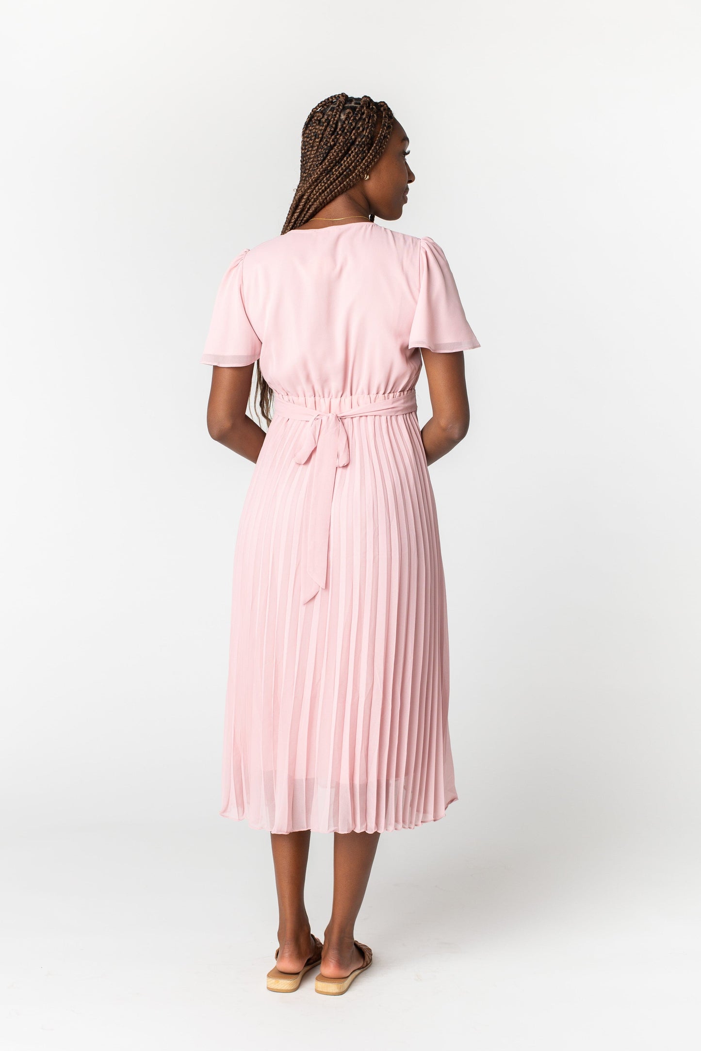 All Blush Pleated Skirt Dress WOMEN'S DRESS Tea N Rose 