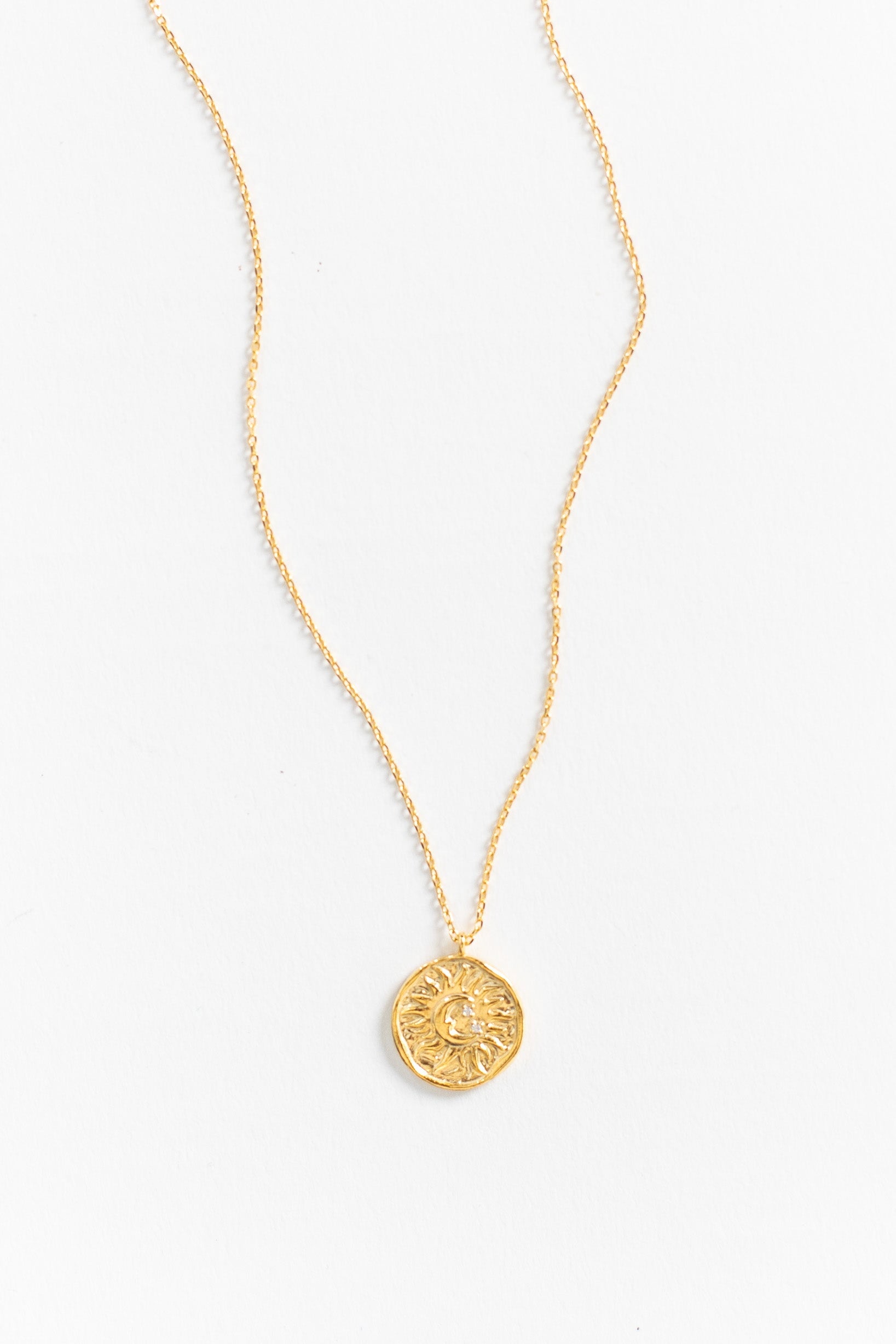 Moon Necklace WOMEN'S NECKLACE Cove Gold Plated 16" 