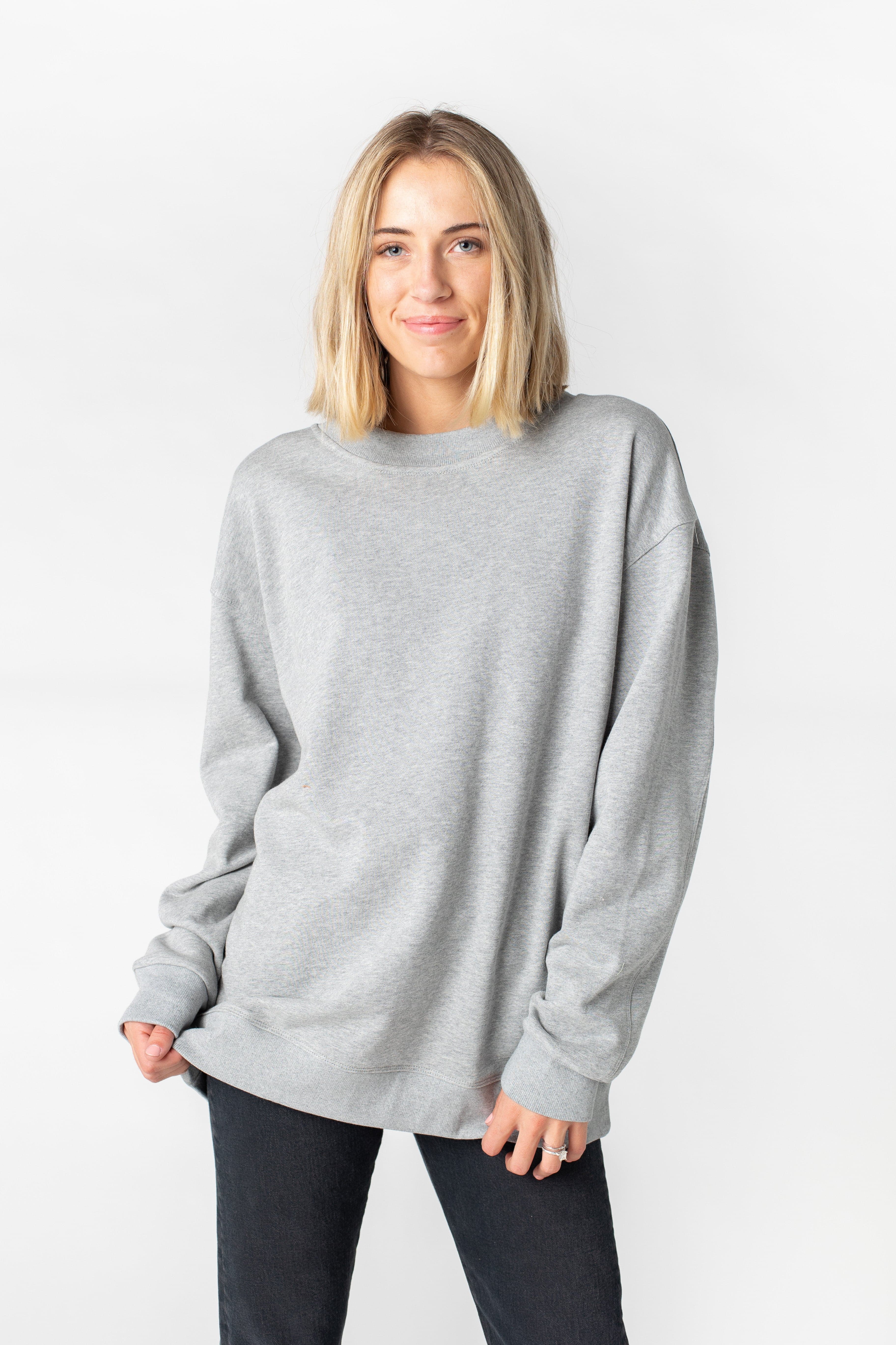 Womens oversized grey clearance sweatshirt