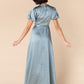 Ava Satin Dress - Blue Bridesmaid Dress Arbor 