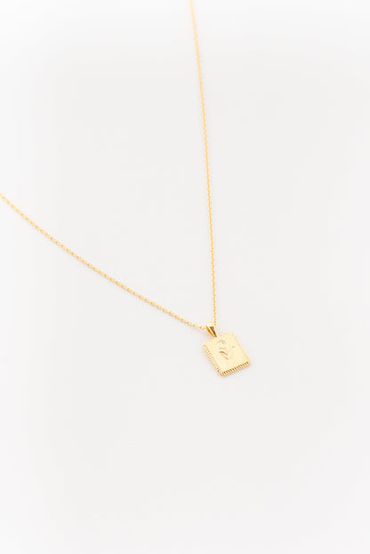 Square Mini Tulip Necklace WOMEN'S NECKLACE Cove Gold 16" 