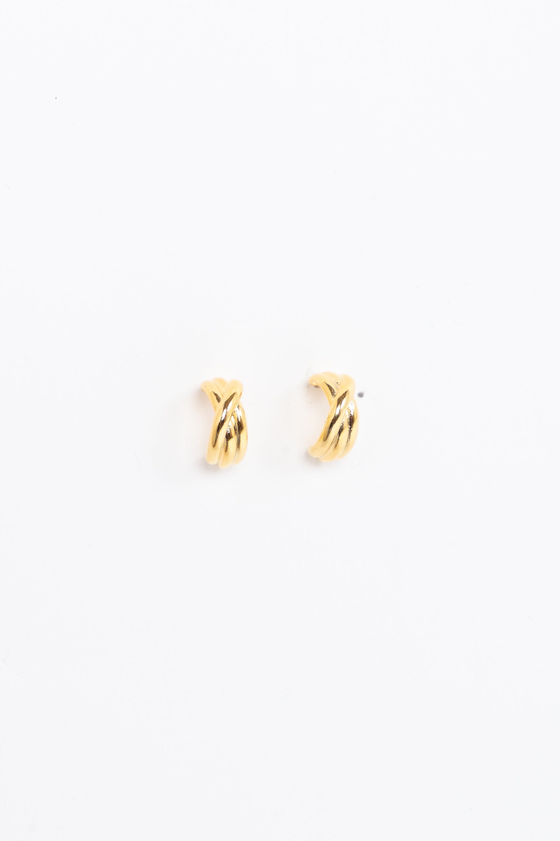 Crossing Gold Hoops WOMEN'S EARINGS Cove Gold Plated 16" 