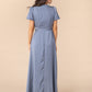 Mila Satin Dress - Dusty Blue Bridesmaid Dress Arbor 