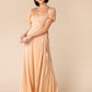 Mila Satin Dress - Peach Bridesmaid Dress Arbor 