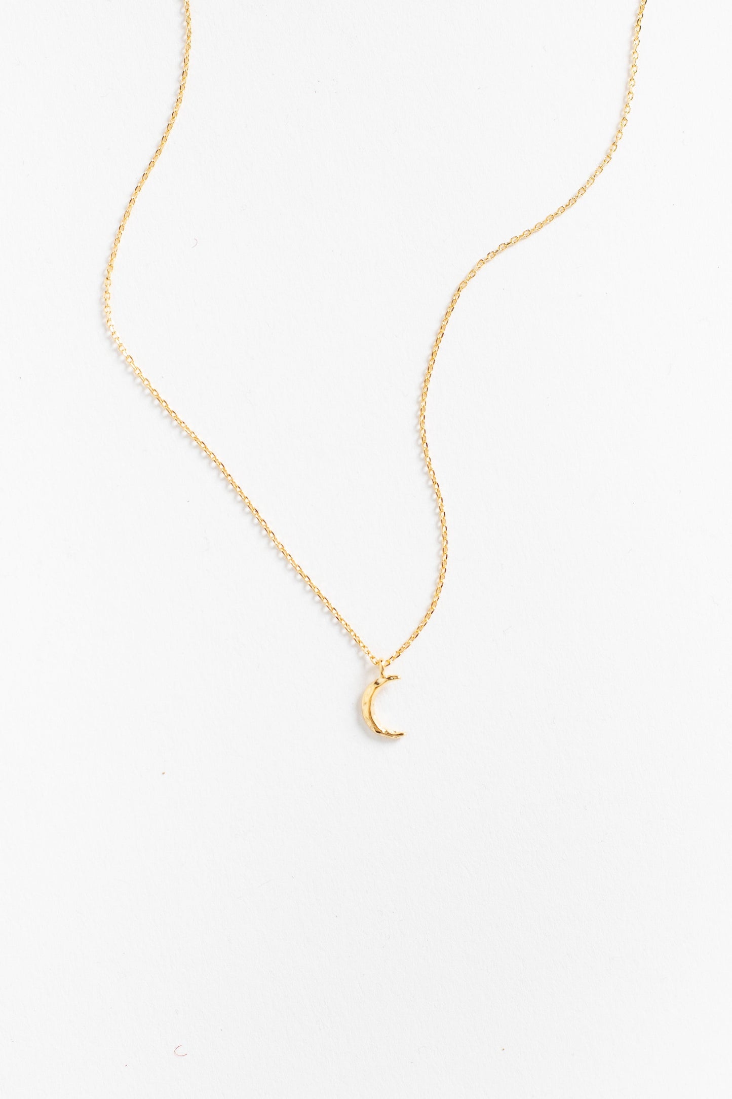 Dainty Moon Necklace WOMEN'S NECKLACE Cove Gold Plated 16" 