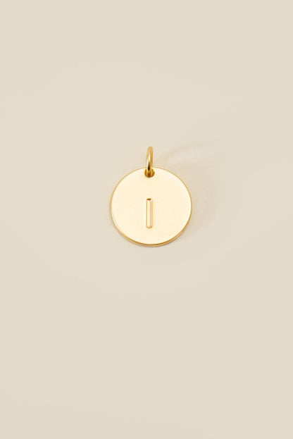 Large Letter Disk Pendant WOMEN'S JEWELRY Cove Matte Gold I 