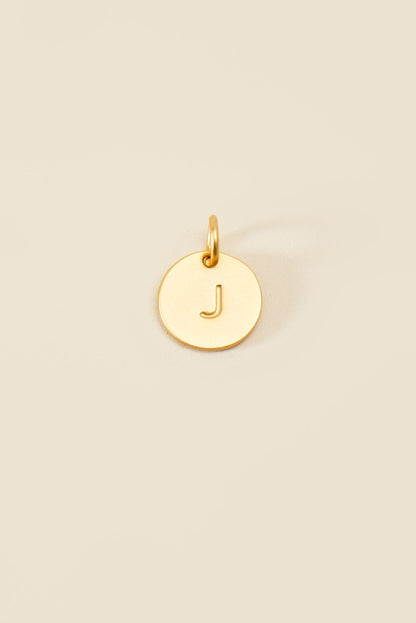 Medium Letter Disk Pendant WOMEN'S JEWELRY Cove Matte Gold J 