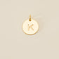 Large Letter Disk Pendant WOMEN'S JEWELRY Cove Matte Gold K 